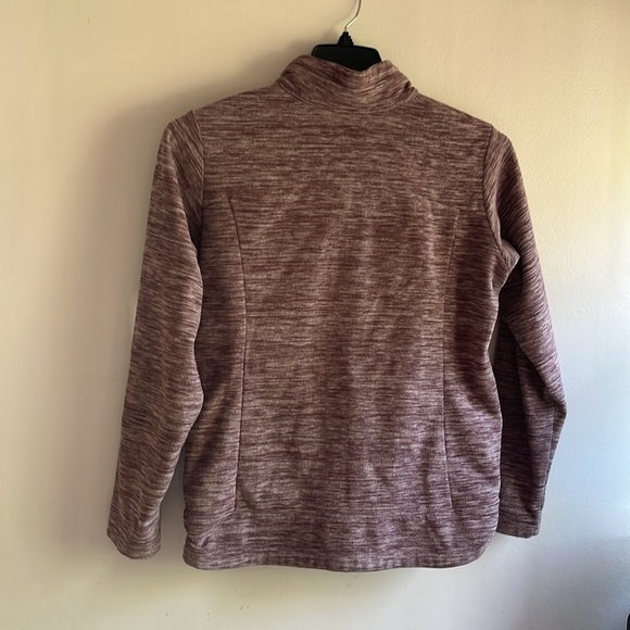 Mountain Hardwear Purple Heathered Print Zip Up Microfleece Sweater LARGE - Picture 8 of 10